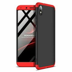 Чехол GKK 360 градусов для Xiaomi Redmi 7A - Черно-Красный фото 1