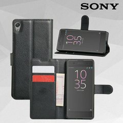 Чехол-Книжка с карманами для карт для Sony Xperia XA Ultra - Чёрный фото 1
