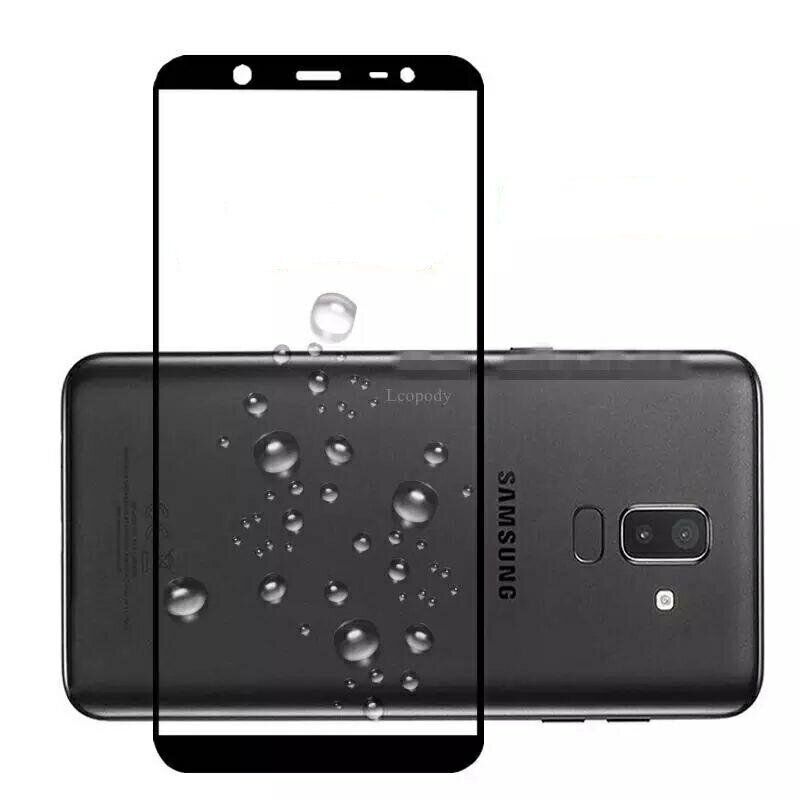 Защитное стекло 2.5D на весь экран для Samsung Galaxy J8 (2018) / J810 - Черный фото 2