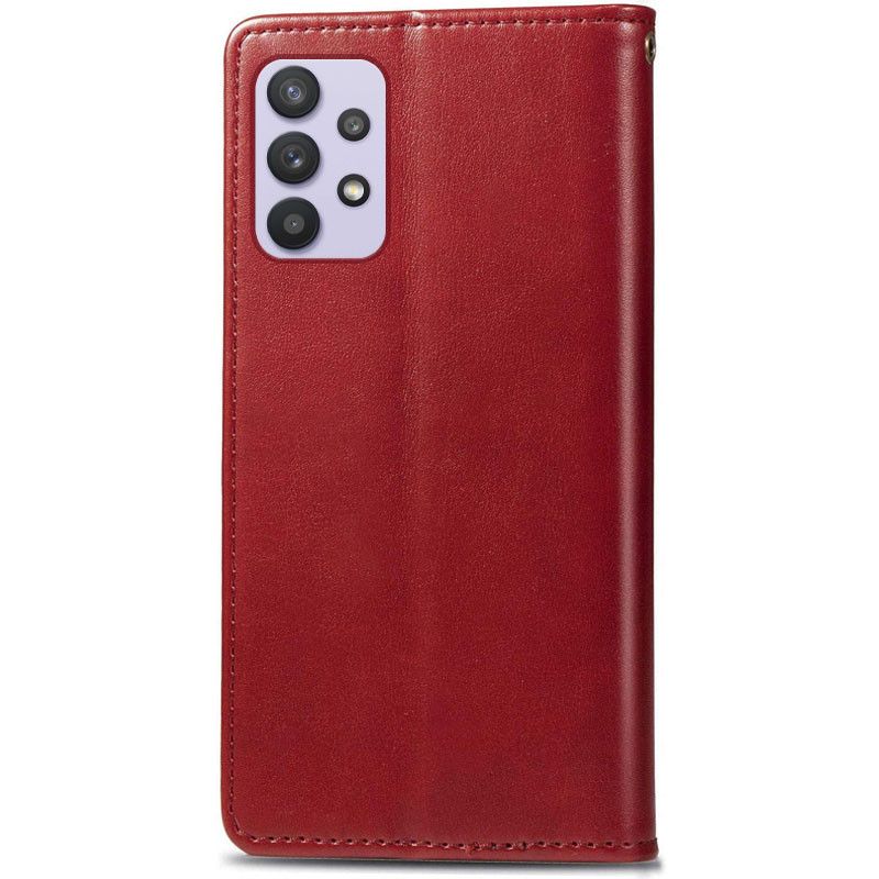 Чехол-Книжка из Искусственная кожаа с кнопкой для Samsung Galaxy A32 4G - Красный фото 4