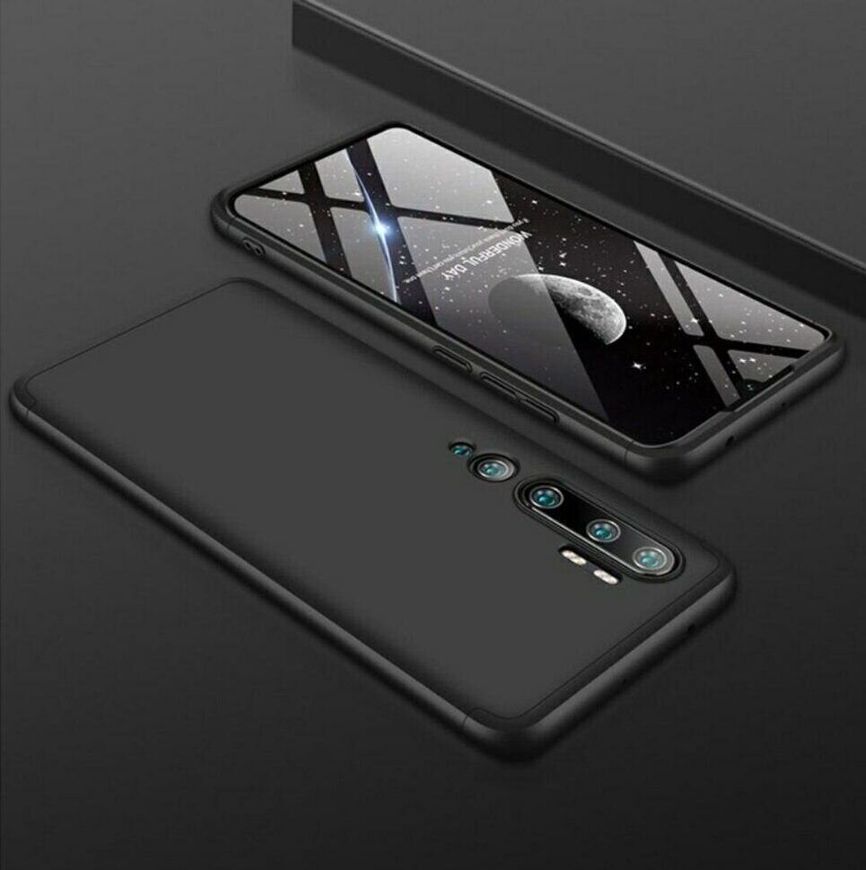 Чохол GKK 360 градусів для Xiaomi Mi Note 10 / 10 Plus - Чорний фото 2