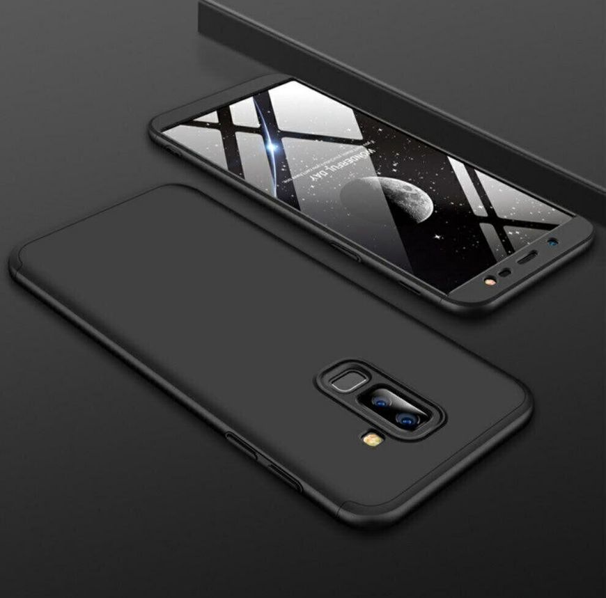 Чехол GKK 360 градусов для Samsung Galaxy A6 Plus (2018) - Черный фото 2