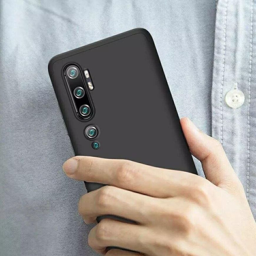 Чехол GKK 360 градусов для Xiaomi Mi Note 10 / 10 Plus - Черный фото 3