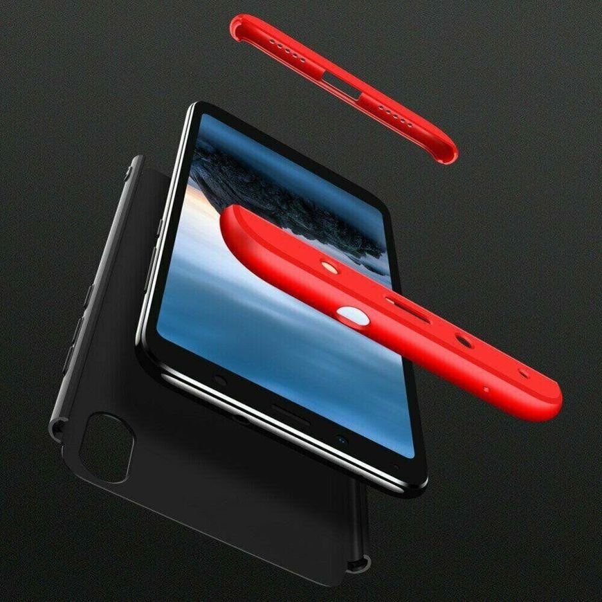 Чехол GKK 360 градусов для Xiaomi Redmi 7A - Черно-Красный фото 4