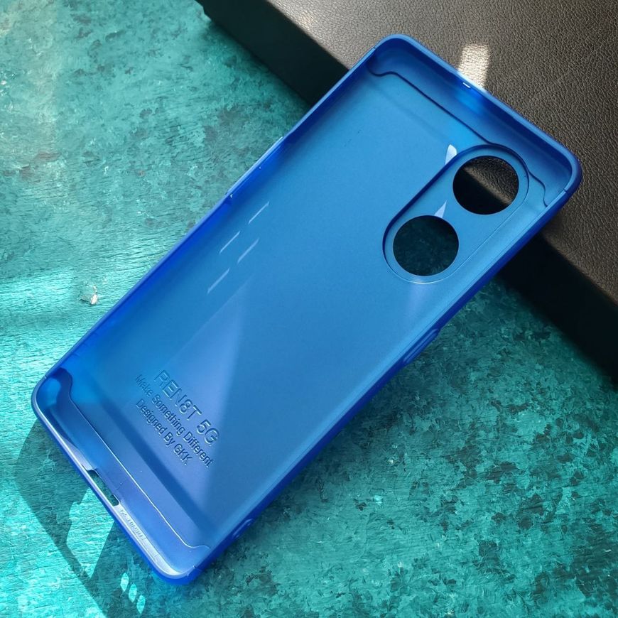 Чехол GKK 360 градусов для Oppo Reno 8T цвет Синий