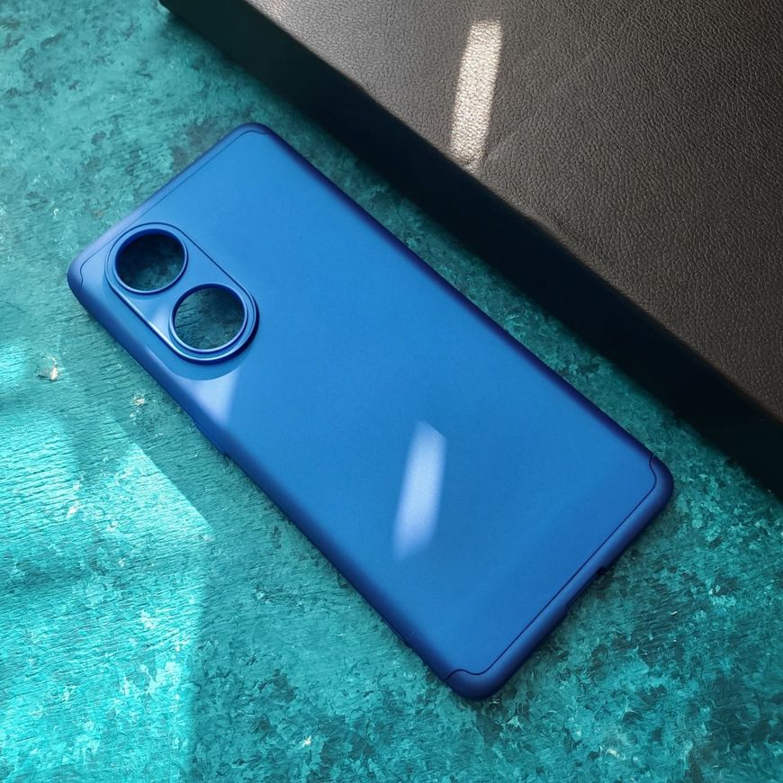 Чохол GKK 360 градусів для Oppo Reno 8T колір Синій