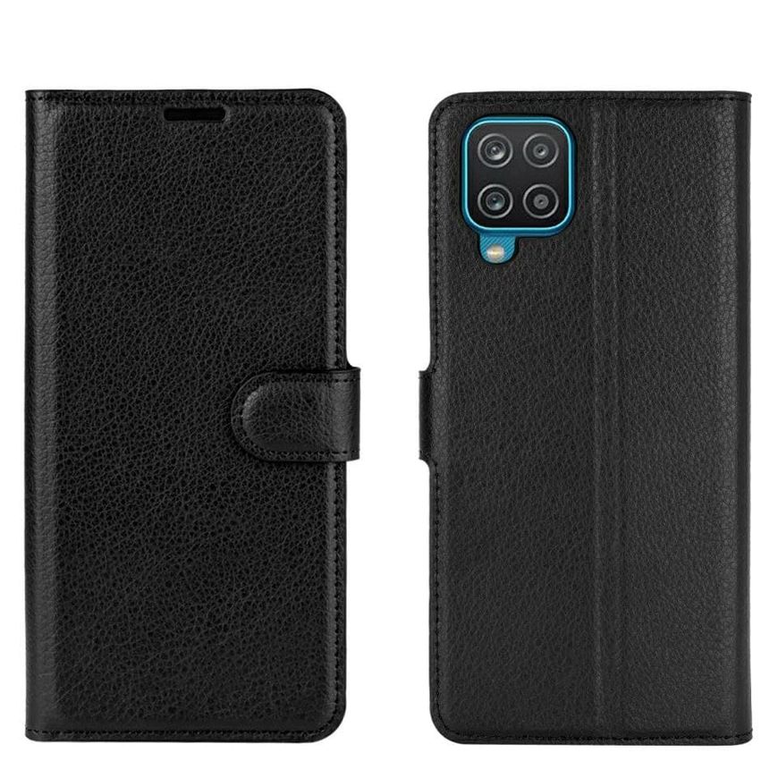Чохол книжка з кишенями для карт на Samsung Galaxy M32 - Чорний фото 6