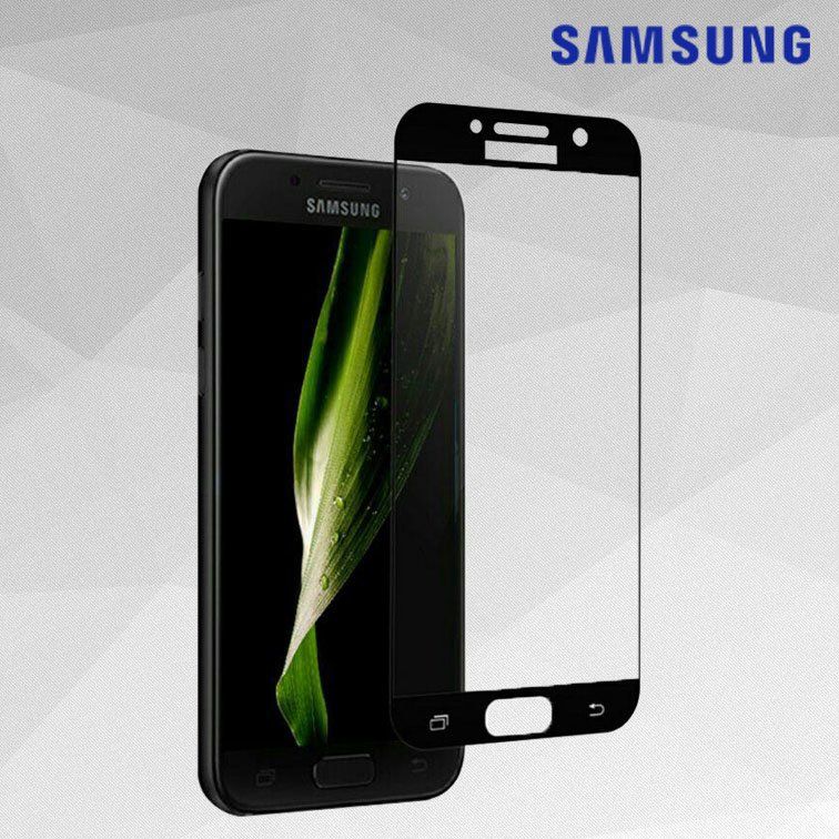 Защитное стекло 2.5D на весь экран для Samsung Galaxy J7 (2017) / J730 - Черный фото 3