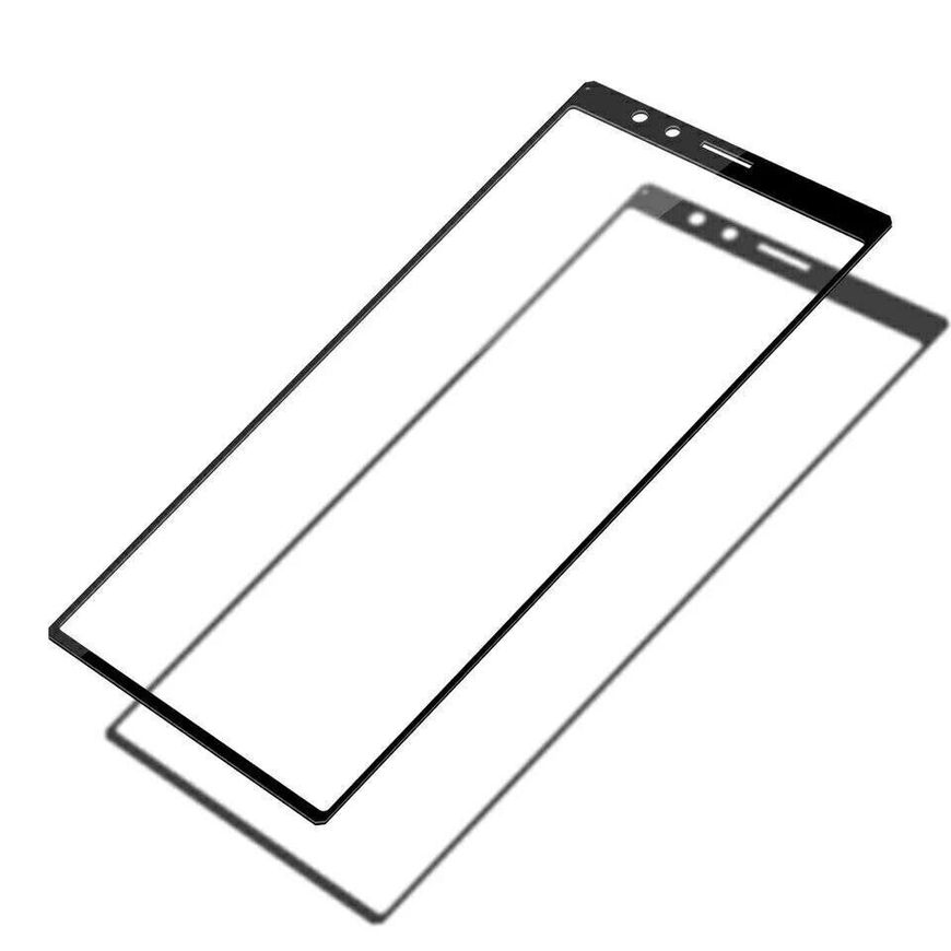 Защитное стекло 2.5D на весь экран для Sony Xperia 1 - Черный фото 2