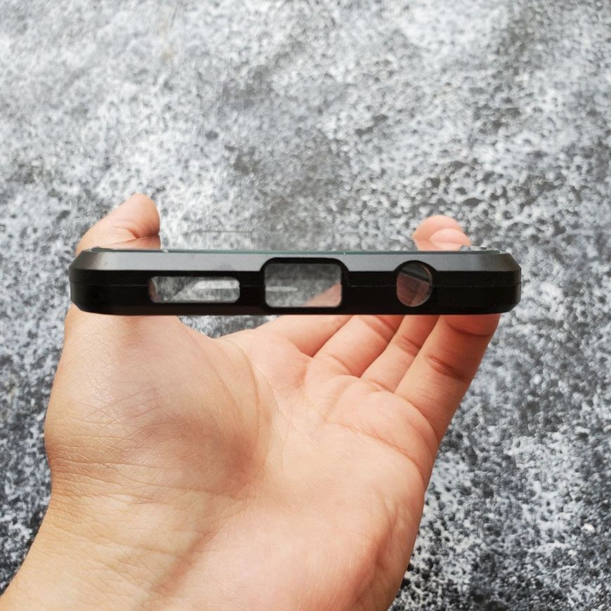 Магнитный чехол с защитным стеклом для Samsung Galaxy A21s - Черный фото 5