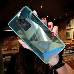 Стеклянный чехол Diamond для Xiaomi Redmi Note 9 - Зелёный фото 1