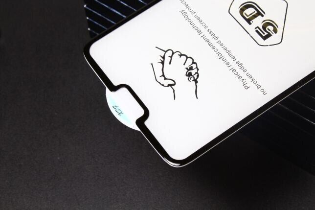 Защитное стекло Full Cover 5D для OnePlus 6 - Черный фото 2