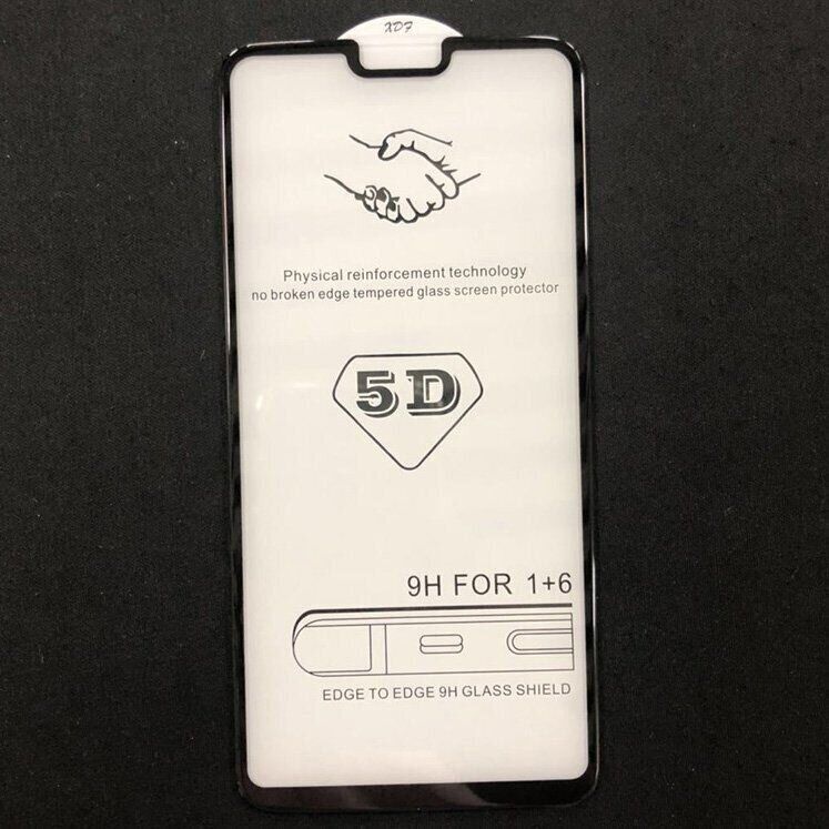 Захисне скло Full Cover 5D для OnePlus 6 - Чорний фото 3