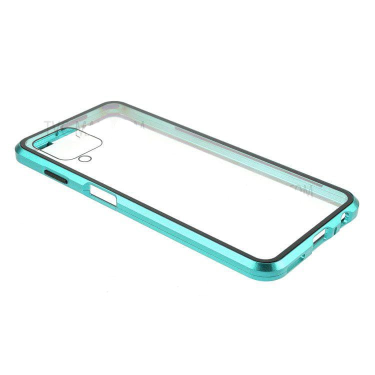 Магнитный чехол с защитным стеклом для Samsung Galaxy A22 4G - Зелёный фото 4