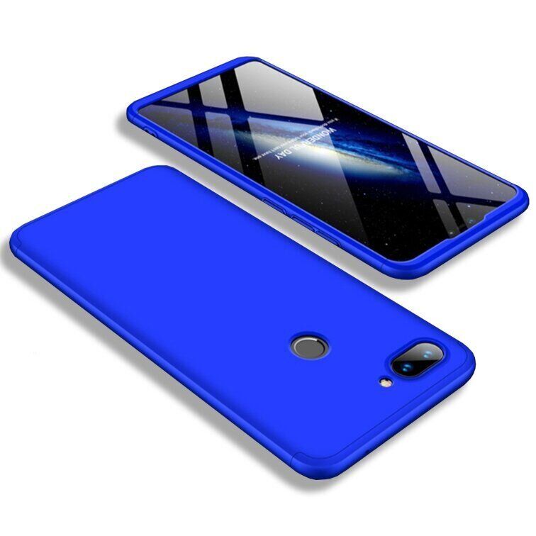 Чехол GKK 360 градусов для Xiaomi Mi8 lite - Синий фото 2