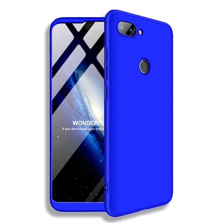 Чехол GKK 360 градусов для Xiaomi Mi8 lite - Синий фото 1