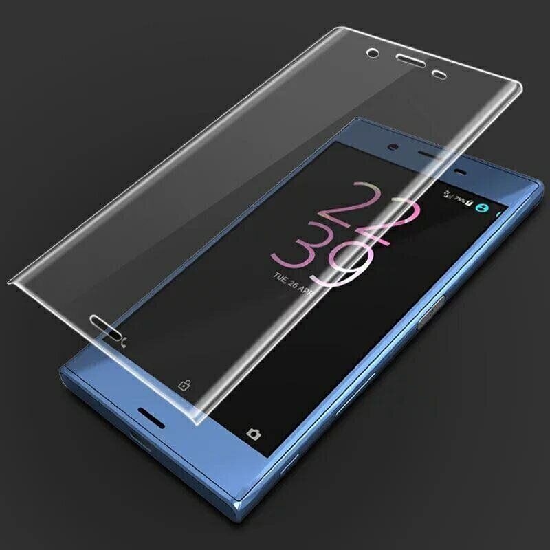 Защитное стекло 3D на весь экран для Sony Xperia XZ1 Compact - Прозрачный фото 4