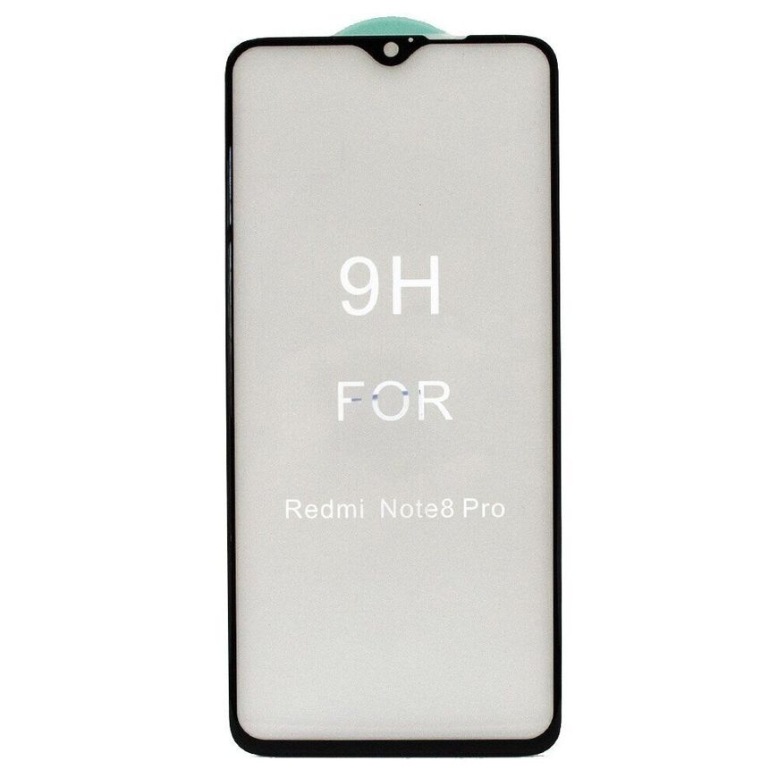 Захисне скло Full Cover 5D для Xiaomi Redmi Note 8 Pro - Чорний фото 1