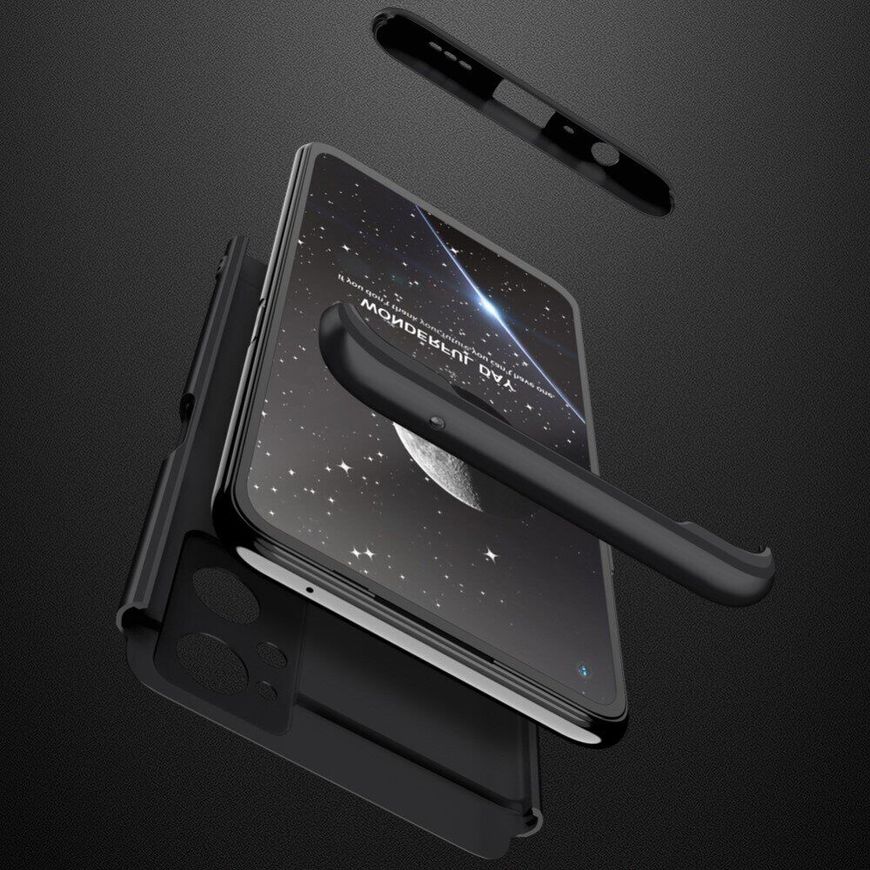 Чохол GKK 360 градусів для Oppo A76 / Realme 9i - Чорний фото 4