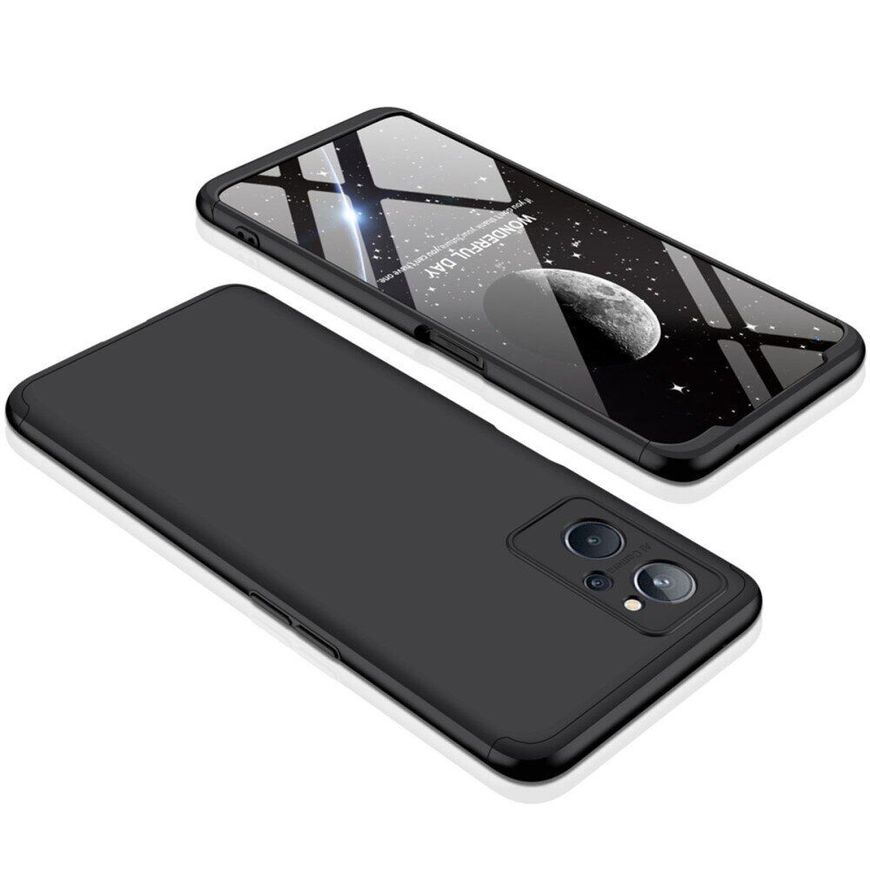 Чохол GKK 360 градусів для Oppo A76 / Realme 9i - Чорний фото 2