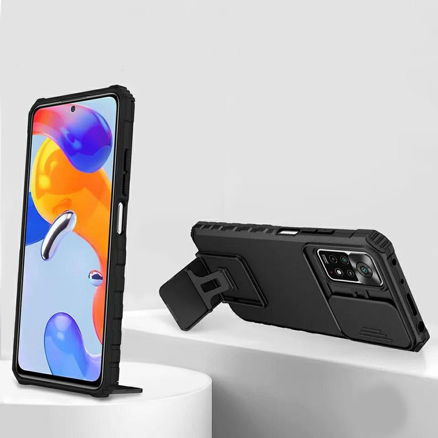 Чохол Kickstand із захистом камери для Xiaomi Redmi Note 11 Pro 4G / 11 Pro 5G / Note 12 Pro 4G - Синій фото 3