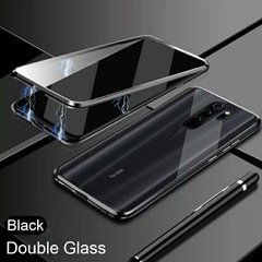 Магнитный чехол с защитным стеклом для Xiaomi Redmi Note 8 Pro - Чёрный фото 1
