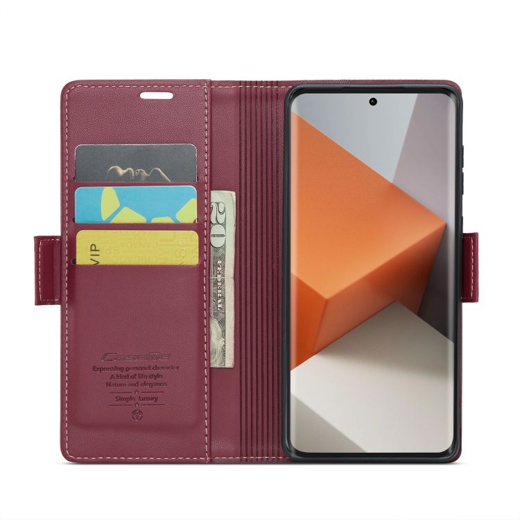 Кожаный чехол-книжка Retro Case для Xiaomi Redmi Note 13 Pro Plus цвет Красный