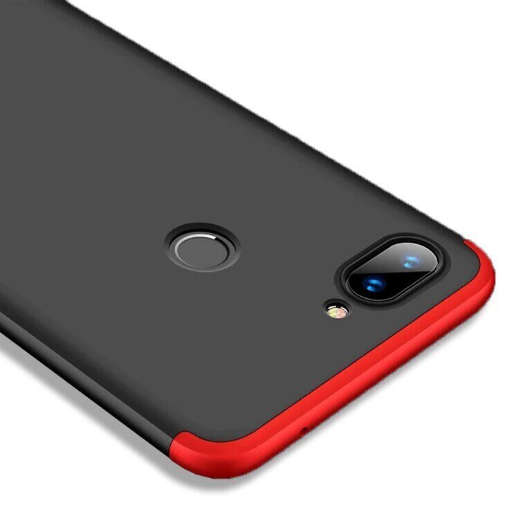 Чехол GKK 360 градусов для Xiaomi Mi8 lite - Черно-Красный фото 2