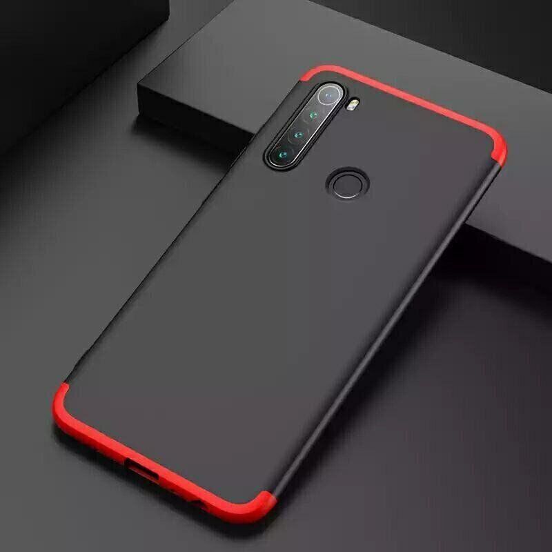 Чехол GKK 360 градусов для Xiaomi Redmi Note 8T - Черно-Красный фото 3