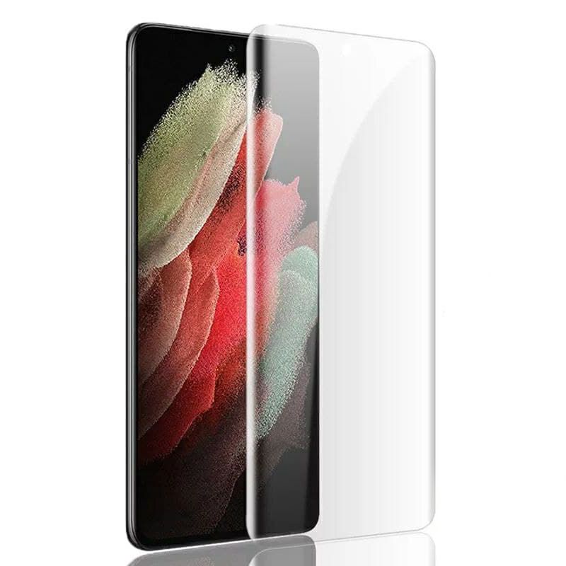 Захисне скло 3D на весь екран для Samsung Galaxy S21 Ultra (з ультрафіолетовим клеєм) - Прозорий фото 1