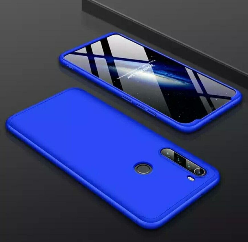 Чехол GKK 360 градусов для Xiaomi Redmi Note 8T - Синий фото 2