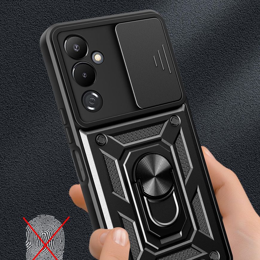 Чехол Defender с защитой камеры для Tecno Pova Neo 2 - Черный фото 4