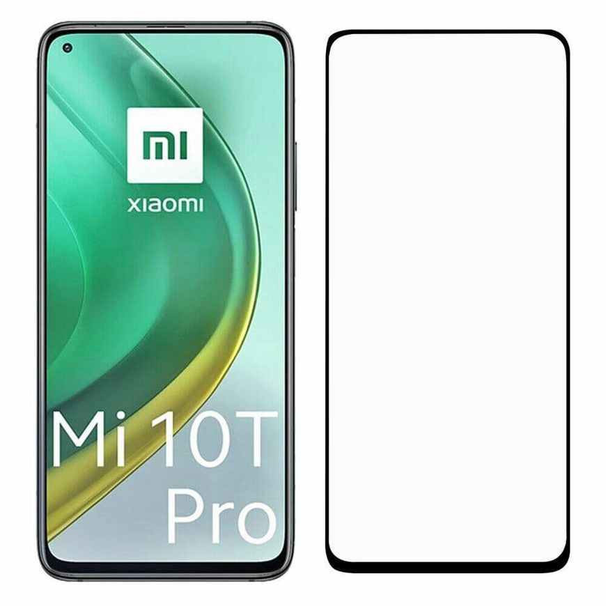 Защитное стекло 2.5D на весь экран для Xiaomi Mi10T Pro - Черный фото 2