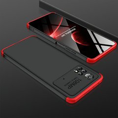 Чехол GKK 360 градусов для Poco X4 Pro 5G - Черно-Красный фото 1