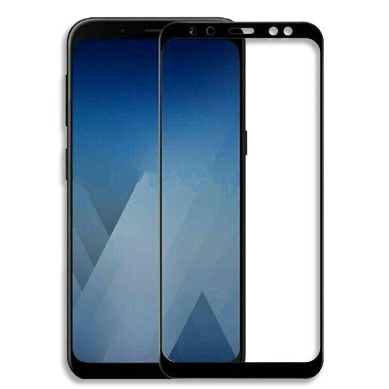 Захисне скло 2.5D на весь екран для Samsung Galaxy A8 (2018) - Чорний фото 1