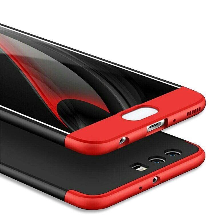 Чехол GKK 360 градусов для Huawei Honor 9 - Черно-Красный фото 2