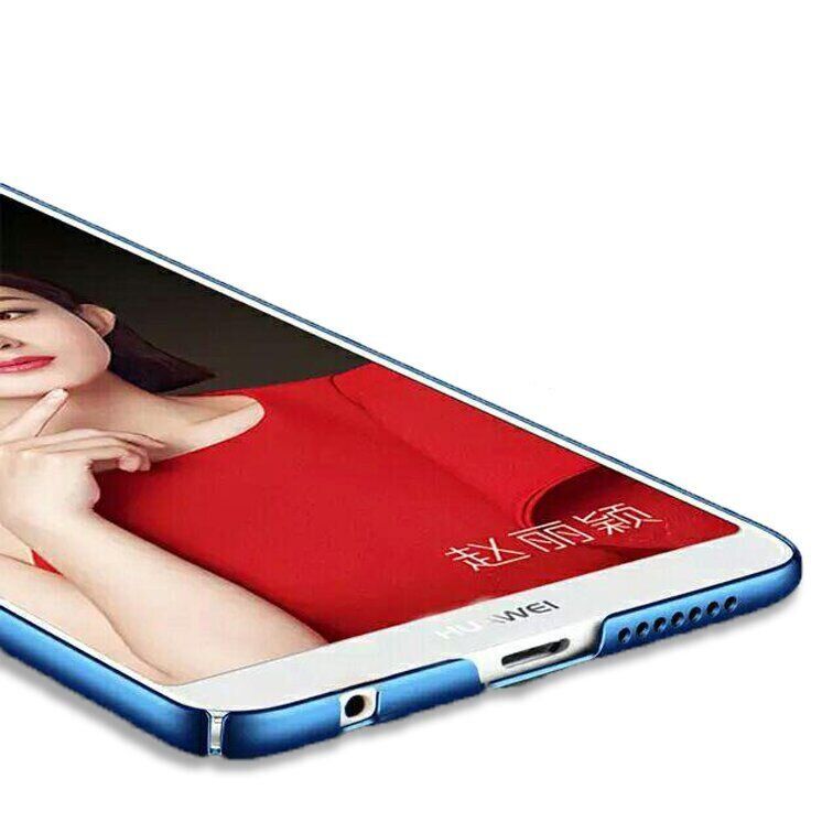 Чехол Бампер с покрытием Soft-touch для Huawei P Smart - Синий фото 3