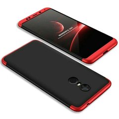Чехол GKK 360 градусов для Xiaomi Redmi 5 - Черно-Красный фото 1