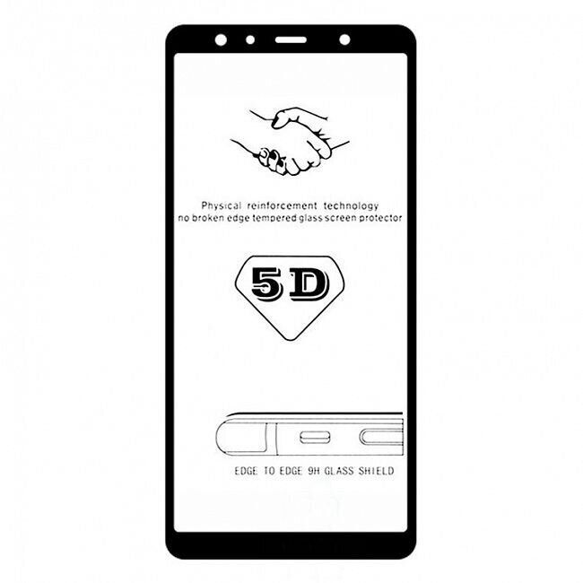 Захисне скло Full Cover 5D для Samsung Galaxy A7 (2018) / A750 - Чорний фото 1