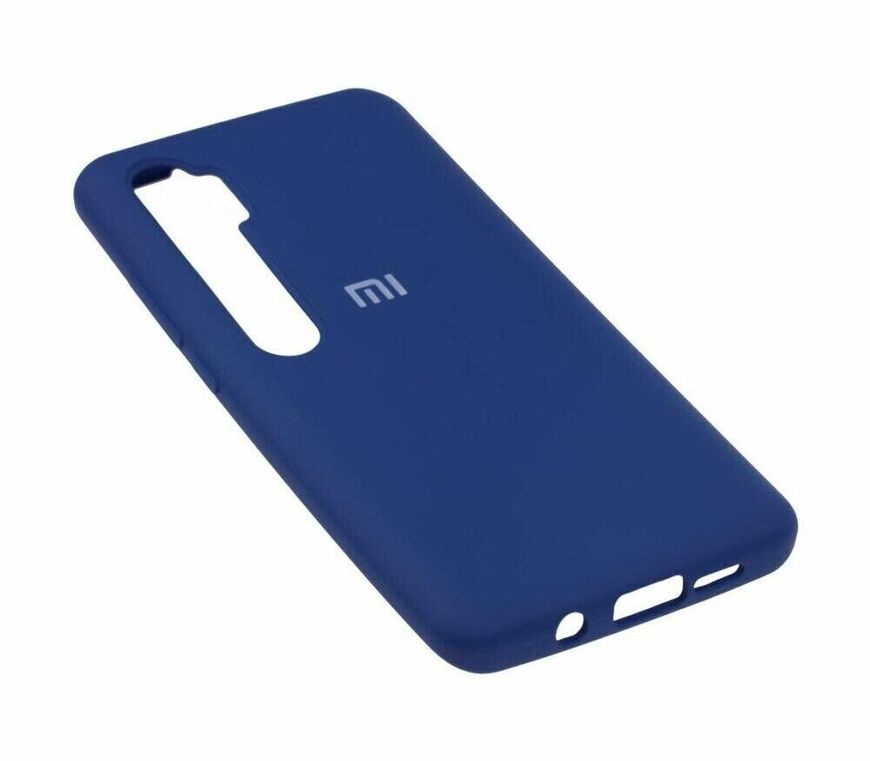 Оригинальный чехол Silicone cover для Xiaomi Mi Note 10 - Синий фото 3