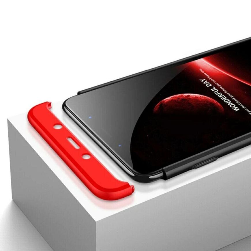 Чехол GKK 360 градусов для Samsung Galaxy A9 - Черно-Красный фото 5