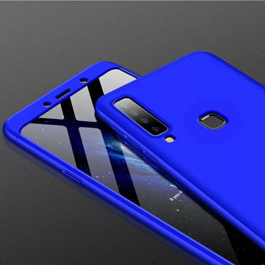 Чехол GKK 360 градусов для Samsung Galaxy A9 - Синий фото 4