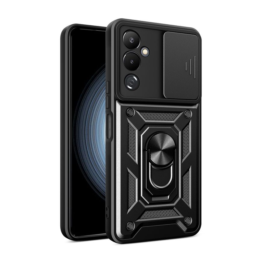 Чохол Defender з захистом камери для Tecno Pova Neo 2 - Чорний фото 1